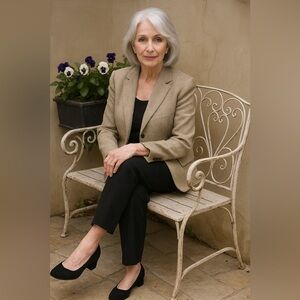 Bruno Magli Black Closed toed Leather Heels Chunky Heel w box women's size 8.5